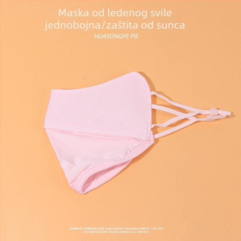 Ice Silk UV zaštitna maska za žene, ultra lagana ljetna maska za lice, prozračna za vožnju biciklom