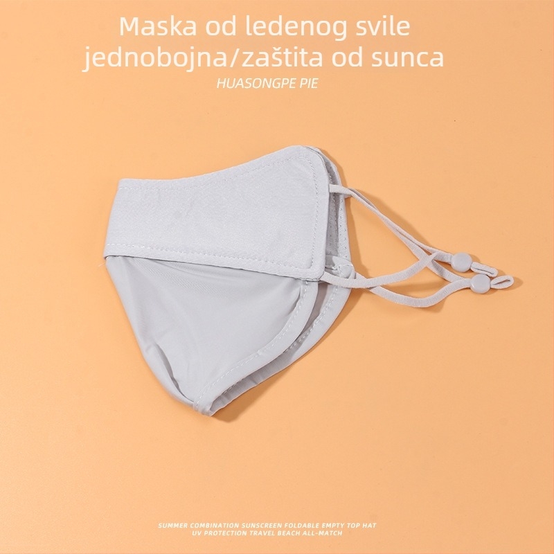 Ice Silk UV zaštitna maska za žene, ultra lagana ljetna maska za lice, prozračna za vožnju biciklom