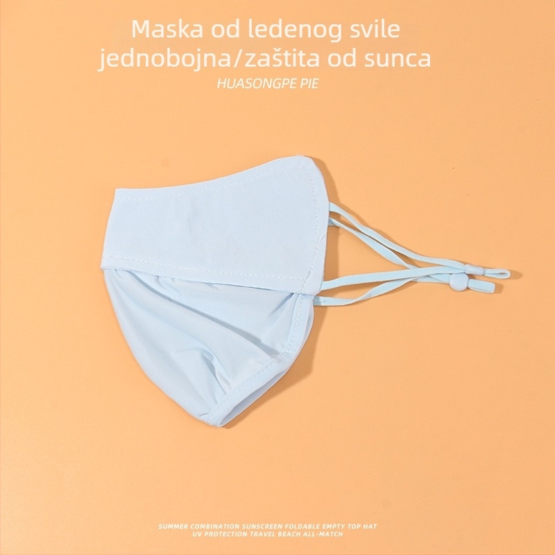 Ice Silk UV zaštitna maska za žene, ultra lagana ljetna maska za lice, prozračna za vožnju biciklom