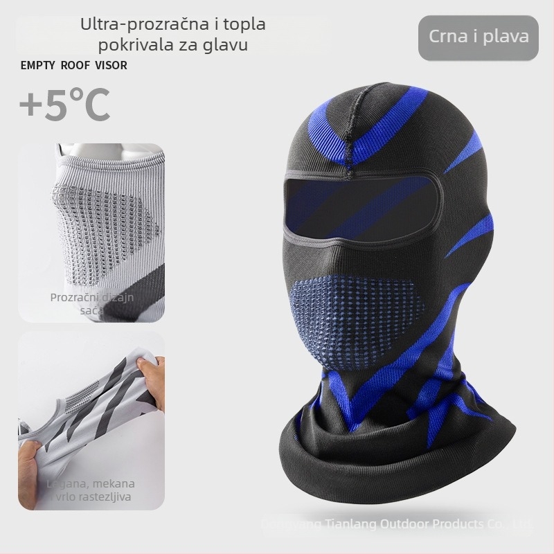 Zimska vanjska maska za vožnju biciklom za muškarce i žene – debela, elastična, otporna na vjetar i hladnoću, maska za lice
