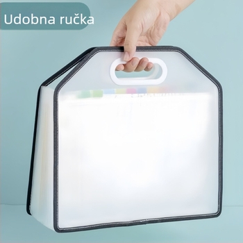 A4 višeslojni prijenosni akordeonski organizator sa 13 pretinaca za školske dokumente i predmete