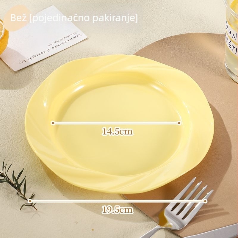 Plastični PP plosati tanjur, korejski INS stil, za kuću, tanjur za voće, fotogeničan tanjur, visoke kvalitete