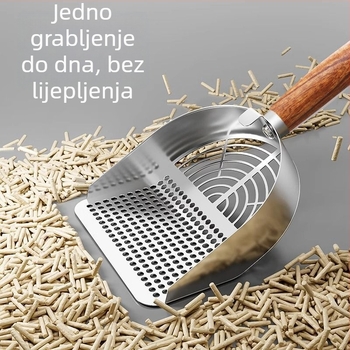 Velika lopatica za mačju stelju s finim otvorima