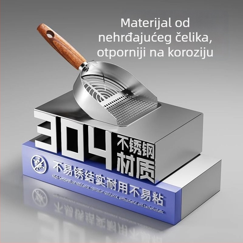 Velika lopatica za mačju stelju s finim otvorima