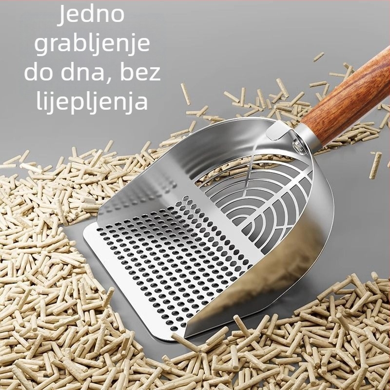 Velika lopatica za mačju stelju s finim otvorima
