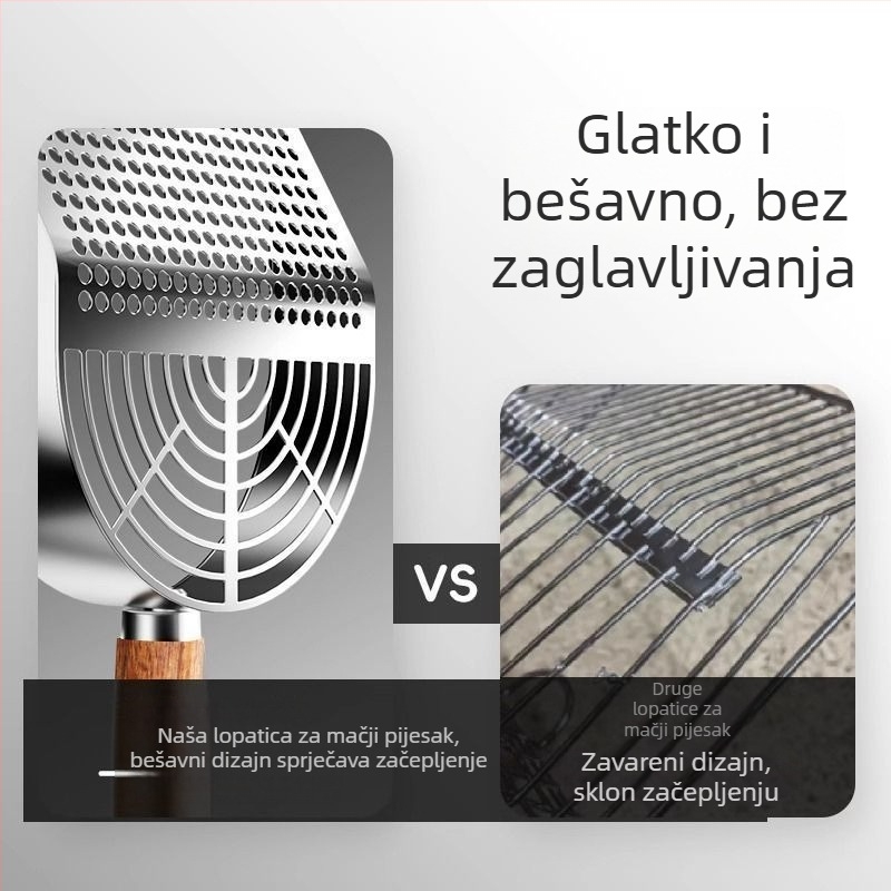Velika lopatica za mačju stelju s finim otvorima