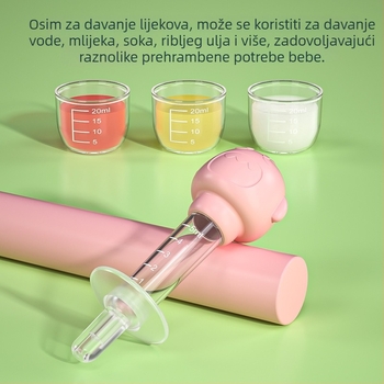 Šprica za davanje lijekova bebama, s ručnim pritiskom i dozatorom vode, zaštita od gušenja