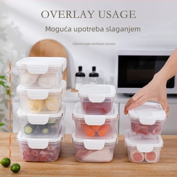 FCM-certificirana kutija za hranu za mikrovalnu, pravokutna plastična kutija za ručak, 800–1000 ml, jednokomorna, jednobojna