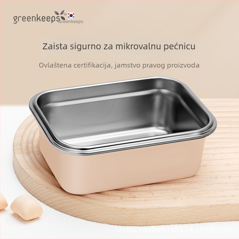 Kutija za ručak od nehrđajućeg čelika, izolirana, kompatibilna s mikrovalnom pećnicom, za uredske zaposlenike, čuva hranu svježu.