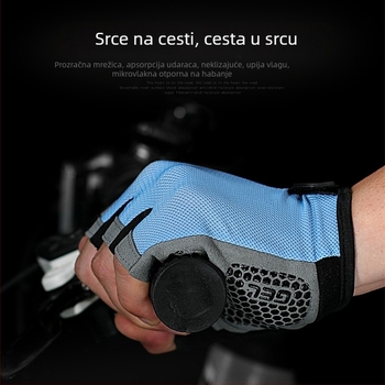Unisex rukavice za biciklizam i fitness, s polu-prstima, protuklizne za zgibove, protiv žuljeva, za planinarenje