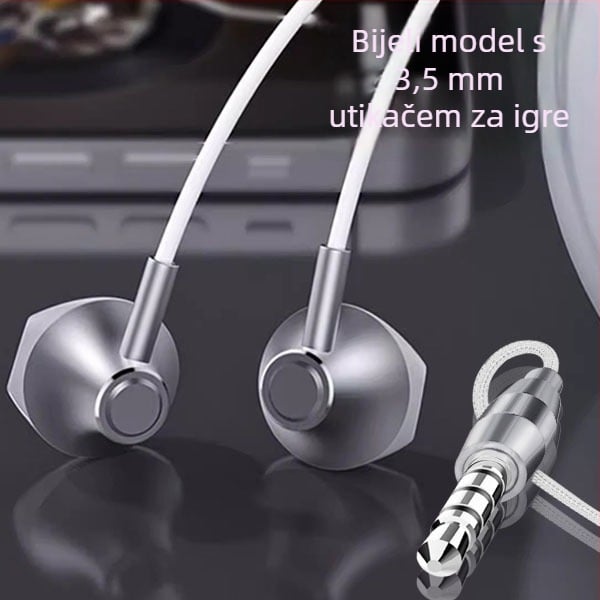 Žične slušalice za gaming karaoke s digitalnim čipom, Type-C i dvostrukim 3,5 mm sučeljem za Esports