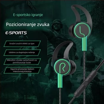 Novo žičano gaming in-ear slušalice s mikrofonom, kompatibilne s Huawei, OPPO, Xiaomi i vivo