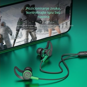 Novo žičano gaming in-ear slušalice s mikrofonom, kompatibilne s Huawei, OPPO, Xiaomi i vivo