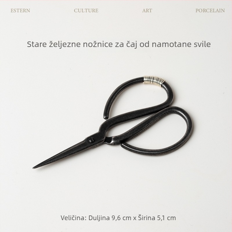 Vintage škare za čaj za ceremoniju — rezanje čajnih vrećica, ručno izrađeni rezači niti, mali visokokvalitetni set čajnih škare