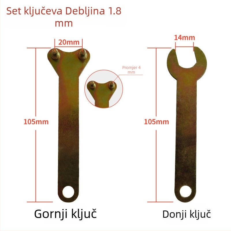 Univerzalni ključ za kutnu brusilicu (125/150) – ključ za podešavanje diskova i stroja za poliranje