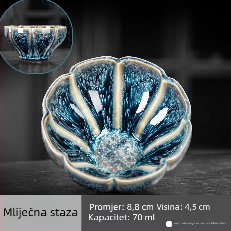 Jianzhan čajna šalica s glazurom zvjezdanog neba, keramički Kung Fu čajni set za dom i poslovni dar