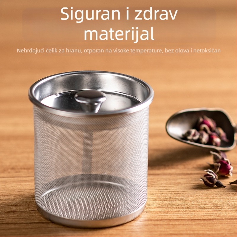 Set čaja od nehrđajućeg čelika s infuzorom za listiće čaja, filterom za šalice i čajnim sitom