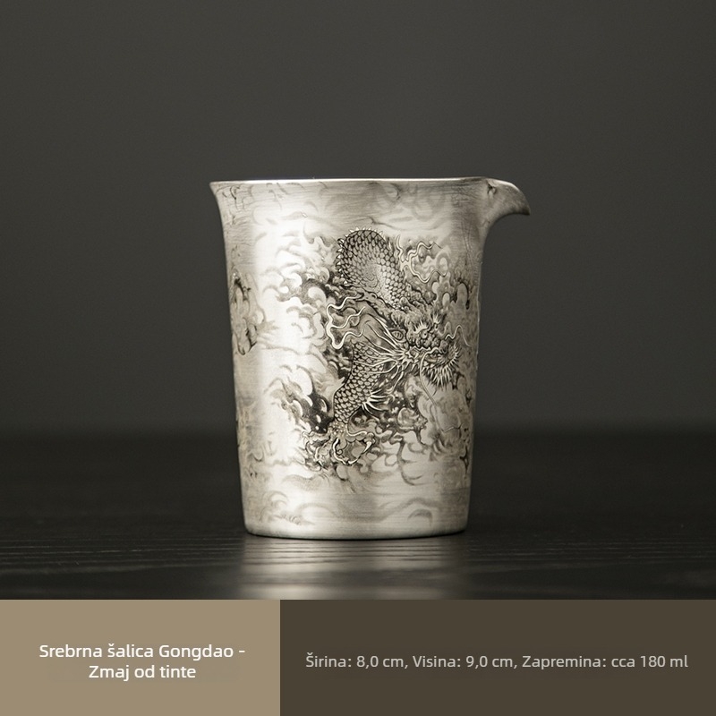999 srebrna čašica za ravnotežu, porcelanski čajni servis i set filtra za gongfu čajnu ceremoniju