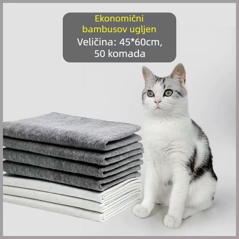 Jednokratna podloga za mokrenje za mačke i male kućne ljubimce, deodorizirajuća debela upijajuća podloga, otporna na propuštanje, za obuku