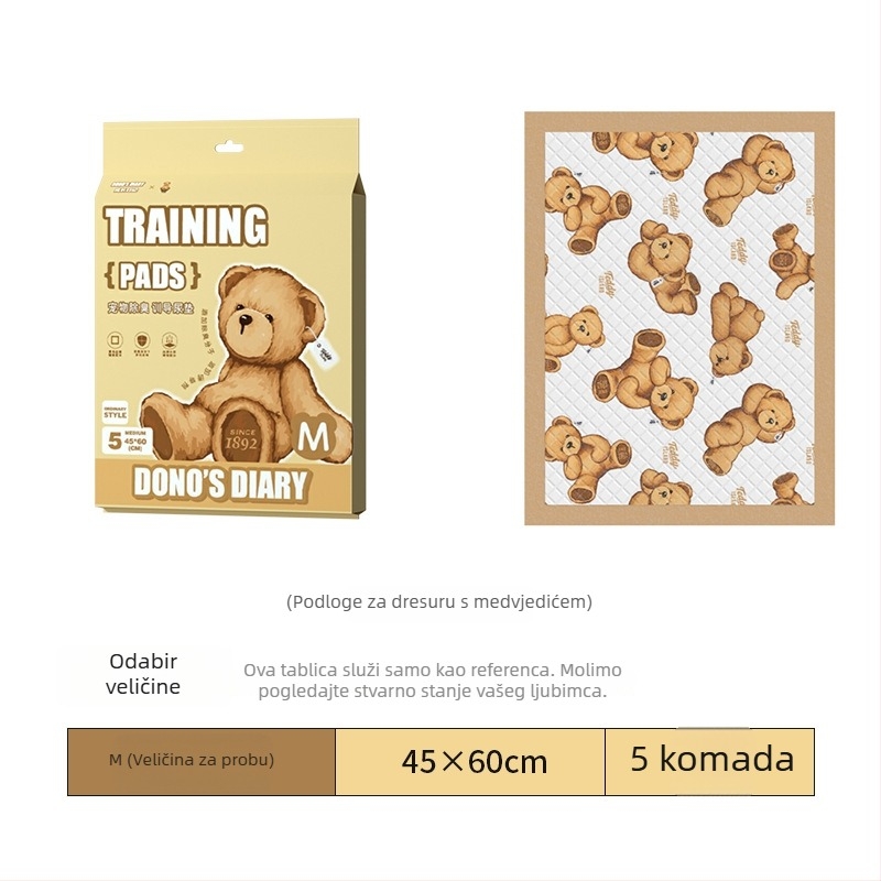 Teddy Ailan Podloge za urin za pse – Deblje, Deodorirajuće podloge za obuku na toaletama