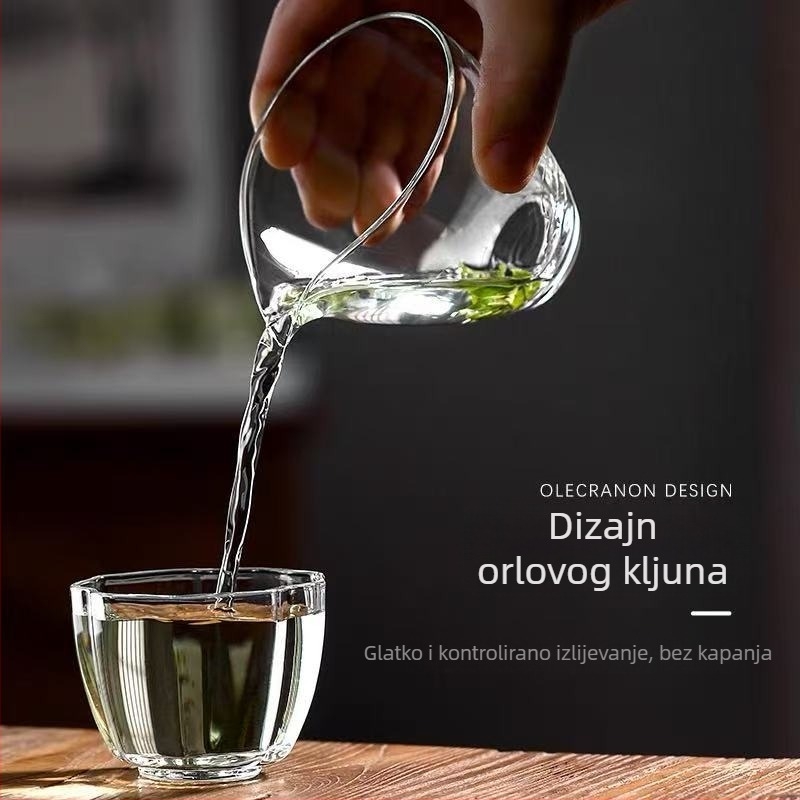 Staklena čaša za čaj otporna na visoke temperature, kućna upotreba, japanskog stila razdjelnik čaja, kreativna čaša za kapljanje čaja, čaša za degustaciju čaja