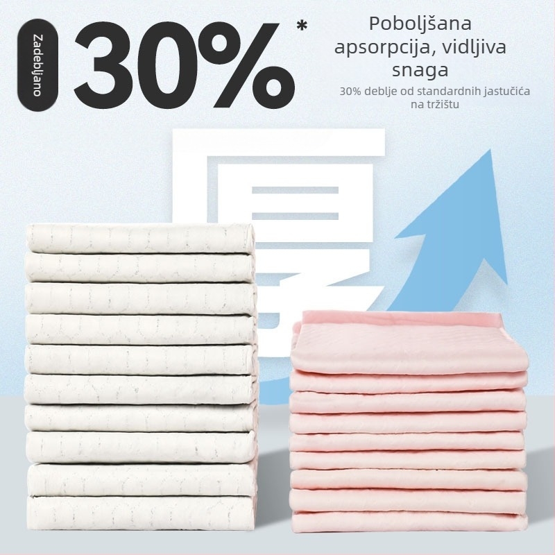 Podloge za mokĉe za kućne ljubimce s aktivnim ugljenom, deblje, dezodorirajuće, upijajuće, 100 komada