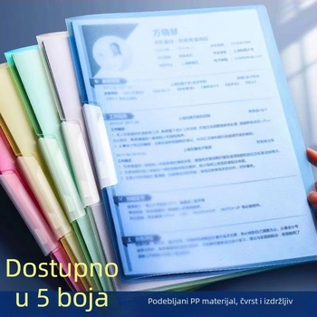 A4 okretni folder sa bočnim zatvaračem, PP materijal, prozirni organizator dokumenata