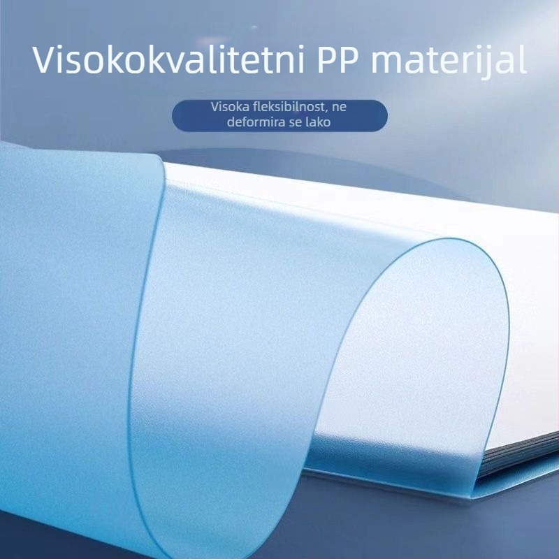 A4 okretni folder sa bočnim zatvaračem, PP materijal, prozirni organizator dokumenata