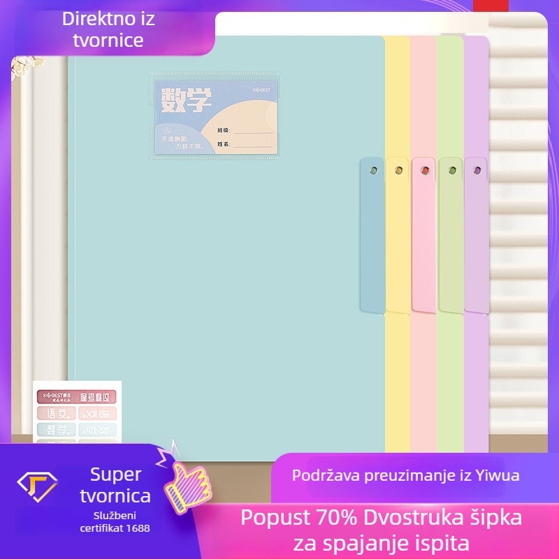 A3 rotirajući arhivski dosje s klipsom, proziran, velikog kapaciteta, vodootporan za pohranu A4 papira