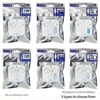 Žičane in-ear slušalice s inline kontrolom, Type-C digitalno dekodiranje, 3.5 mm AUX, za Apple i Samsung