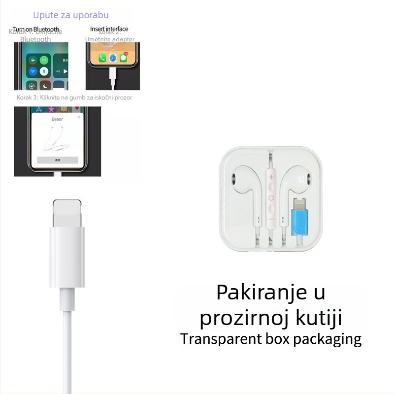 Žičane in-ear slušalice s inline kontrolom, Type-C digitalno dekodiranje, 3.5 mm AUX, za Apple i Samsung