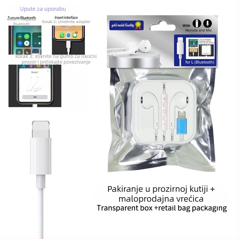 Žičane in-ear slušalice s inline kontrolom, Type-C digitalno dekodiranje, 3.5 mm AUX, za Apple i Samsung