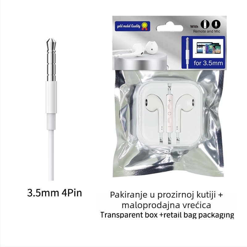 Žičane in-ear slušalice s inline kontrolom, Type-C digitalno dekodiranje, 3.5 mm AUX, za Apple i Samsung