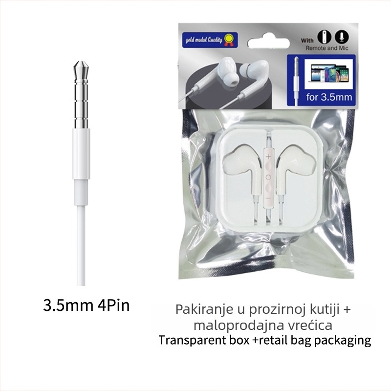 Žičane in-ear slušalice s inline kontrolom, Type-C digitalno dekodiranje, 3.5 mm AUX, za Apple i Samsung