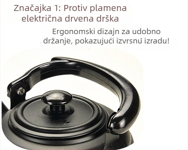 Debeli čajnik od nehrđajućeg čelika za hotele i restorane, crni klasični mali čajnik za indukcijske ploče