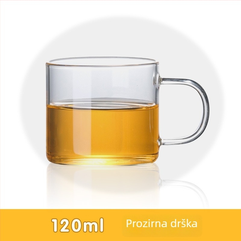 Stakleni čajnik visoke toplinske otpornosti, s drškom, dvostruka namjena za parenje i kuhanje, velik kapacitet