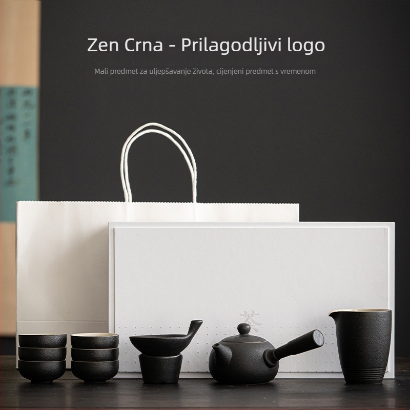 Keramički Kung Fu set za čaj u japanskom stilu s prilagodljivim logom, u poklon kutiji
