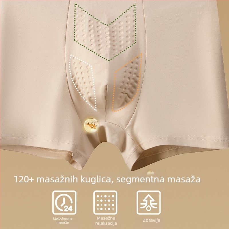 10A antibakterijske muške gaćice, prozračne, brzo sušeće, sportski stil, pamuk, njega Cordycepsa, poklon kutija