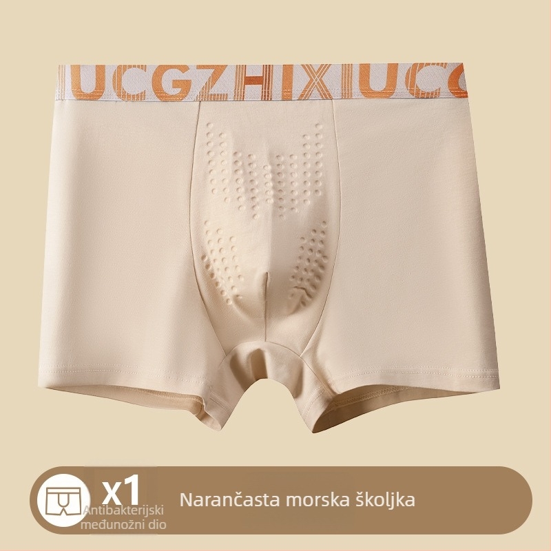 10A antibakterijske muške gaćice, prozračne, brzo sušeće, sportski stil, pamuk, njega Cordycepsa, poklon kutija