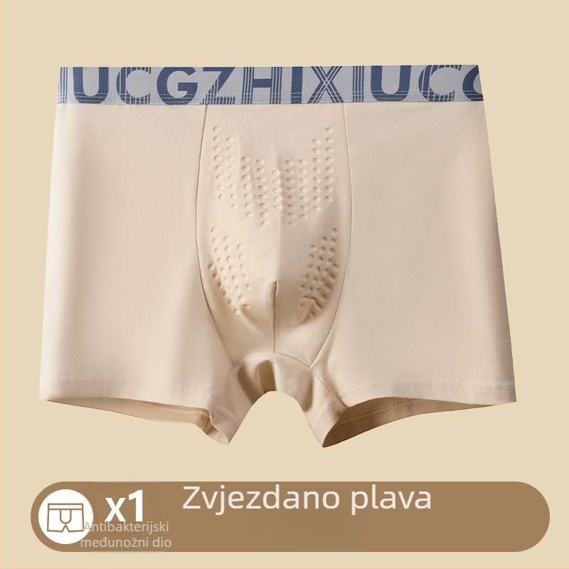 10A antibakterijske muške gaćice, prozračne, brzo sušeće, sportski stil, pamuk, njega Cordycepsa, poklon kutija