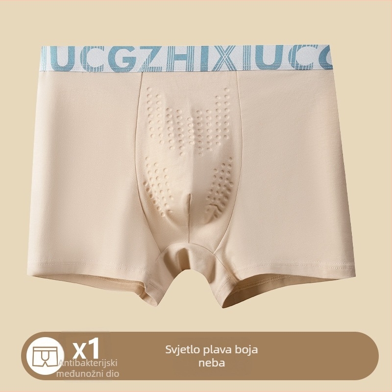10A antibakterijske muške gaćice, prozračne, brzo sušeće, sportski stil, pamuk, njega Cordycepsa, poklon kutija