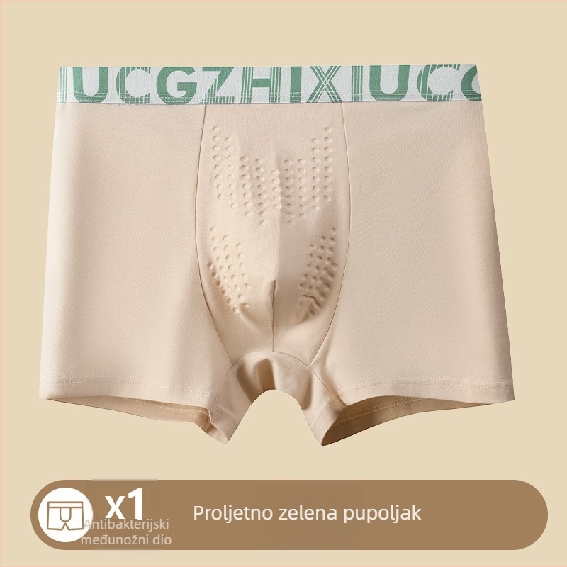 10A antibakterijske muške gaćice, prozračne, brzo sušeće, sportski stil, pamuk, njega Cordycepsa, poklon kutija