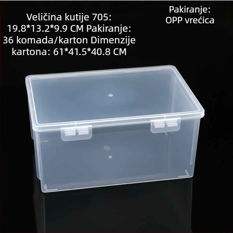 Prozirna PP visoka plastična kutija za uredske potrepštine, dokumente, nakit i manikuru