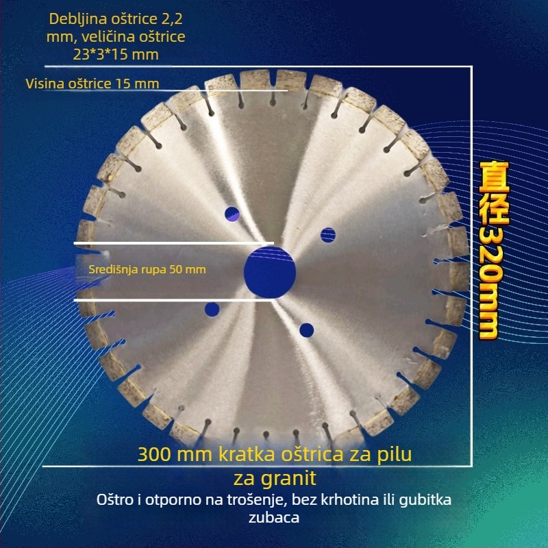 Dijamantni kružni disk za granit, oštar i izdržljiv