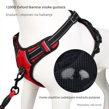 Harnes otporan na eksploziju za velike i srednje pse, prozračni vest-stil, izvlačni anti-gubitak
