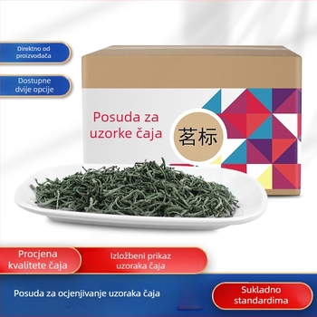 Tava za uzorke čaja za ocjenjivanje – bijela melaminska pladnja za izlaganje, kineski stil, jednostavan dizajn
