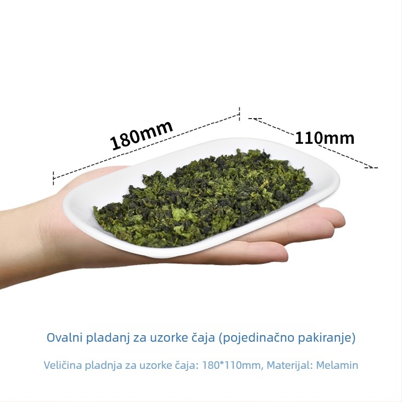 Tava za uzorke čaja za ocjenjivanje – bijela melaminska pladnja za izlaganje, kineski stil, jednostavan dizajn