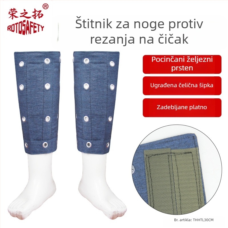 Rongzituo Željezni obruč nadlaktice – otporan na posjekotine, debela platna, otporna na habanje i prozračna, s čeličnom trakom za industriju stakla