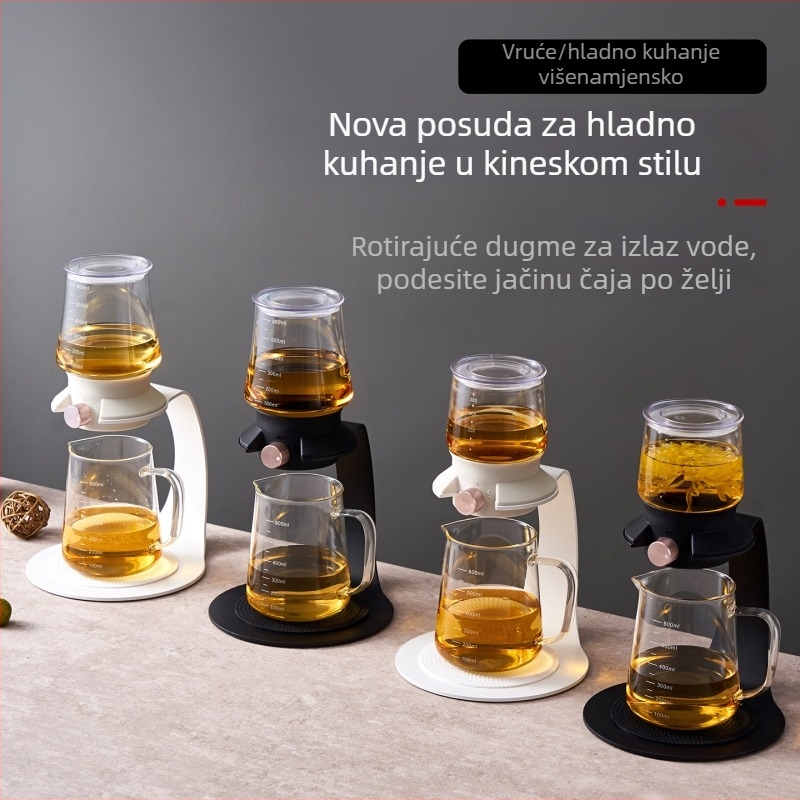 Inteligentni čajnik za pripremu čaja, novi kineski stil, staklena čajna set za hladnu infuziju s kapljicama leda