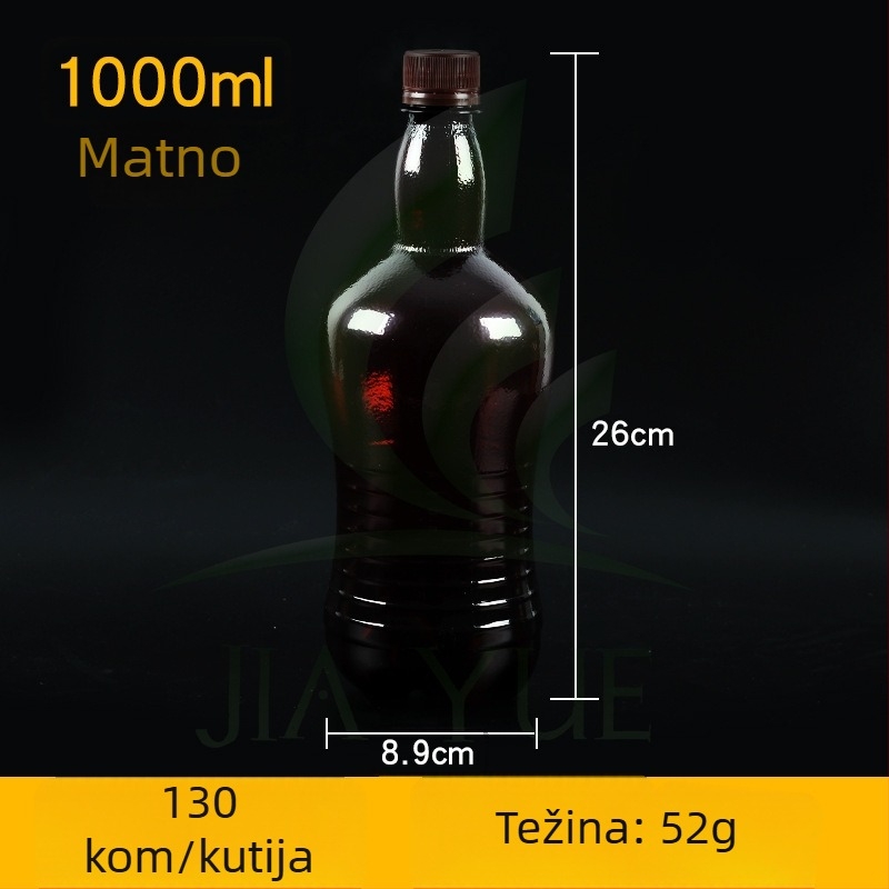 PET boca za napitke, 1000 ml, prozirna, prazna za tekućine